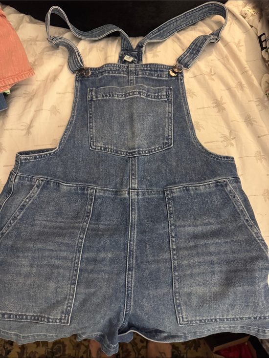 aerie Pants - aerie Light Blue Denim overall romper
